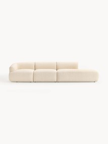 Módulo com chaise longue em bouclé Sofia (2 lugares)