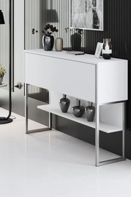 Cômoda Luxe – Prata e Branco – 120 x 80 x 30 cm