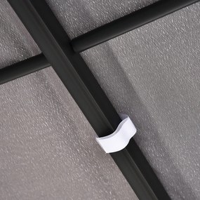 Pergula de jardim 3x3m Gazebo com Toldo e 4 Furos de Drenagem para Pát