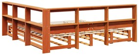 Cama com estante sem colchão 180x200 cm pinho maciço
