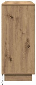 Aparador com LED Carvalho Artesanal 90x32x75 cm Madeira Derivada
