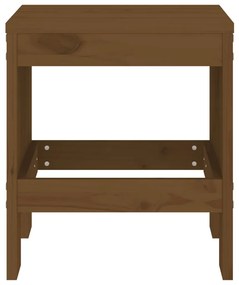 Bancos de jardim 2 pcs 40x36x45 cm pinho maciço castanho-mel