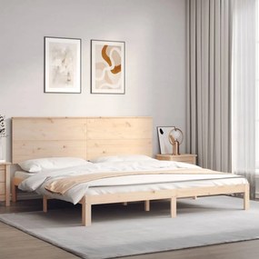 vidaXL Cama sem colchão 200x200 cm madeira de pinho maciça