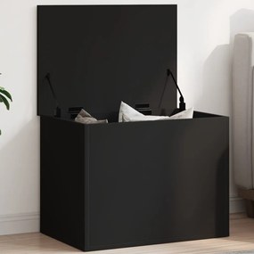 Caixa de arrumação 60x42x46 cm derivados de madeira preto