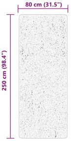 Tapete pelo curto macio e lavável HUARTE 80x250 cm vermelho