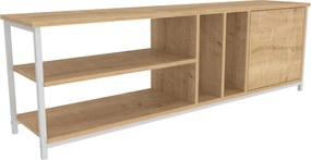 Móvel TV Oneida – Branco Carvalho – 140x35,3x50,8 cm
