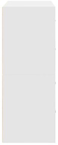 Armários c/ 2 gavetas 2 pcs 60x31x40cm derivados madeira branco