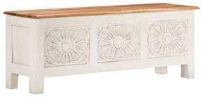 vidaXL Caixa de arrumação 110x30x40 cm madeira de acácia maciça