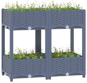 Canteiro elevado 80x40x71 cm polipropileno