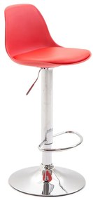 Banco alto Kiel em couro sintético 39 x 82-104 x 43 cm Vermelho