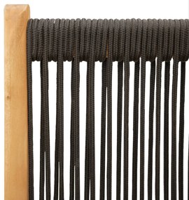 Cadeiras de jardim 2 pcs acácia maciça e polipropileno preto