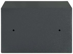 Cofre com Fechadura de Chave Cinza Escuro 20x31x20 cm Aço