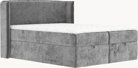 Cama divã em chenille artesanal com arrumação Passion, H4