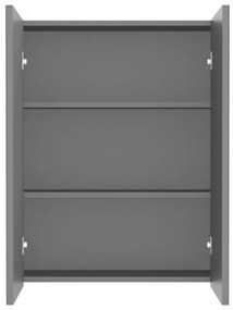 Armário espelhado para casa de banho 60x15x75 cm MDF antracite