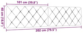 Almofadão de cabeceira 200 cm tecido cinzento-claro