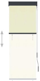 Estore de rolo para exterior 60x250 cm creme