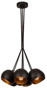 Chandelier Sivani – Preto e Dourado – 45 cm