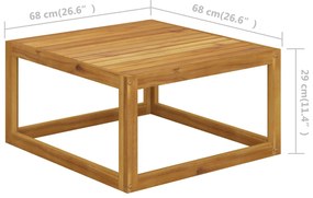 2 pcs conjunto de sofás de jardim com almofadão acácia maciça