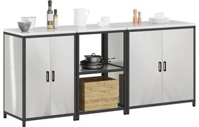 Conjunto de Armazenamento de Cozinha com prateleira Outros 3 pcs Prata