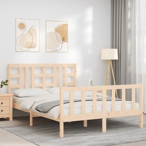 Cama sem colchão 140x190 cm madeira de pinho maciça