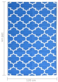 Tapete de exterior 120x180 cm ARAKIL PP azul