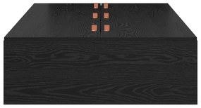 Cama de Armazenamento Carvalho Preto 90x200 cm