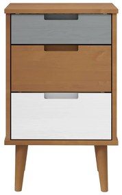 Mesa de cabeceira MOLDE 40x35x65 cm pinho maciço castanho