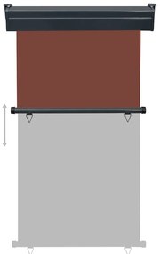 Toldo lateral para varanda 100x250 cm castanho