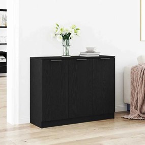 buffet vidaXL Preto Carvalho 90,5x30x70 cm Madeira Engenharia