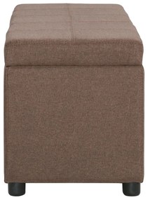 Banco c/ compartimento de arrumação 116 cm poliéster castanho