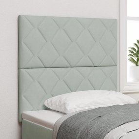 Cabeceira Design em Blocos de Diamante Cinza Claro 90 cm Veludo, vidaX