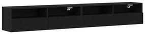 Armários de TV vidaXL 2 pcs Carvalho Preto 100x30x30 cm Madeira de Eng