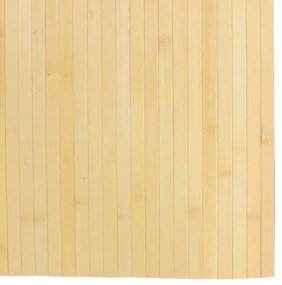 Tapete retangular 80x100 cm bambu cor natural clara