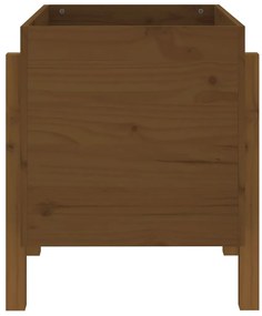 Vaso/floreira de jardim 62x50x57 cm pinho maciço castanho-mel