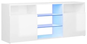 Móvel de TV Maze com Luzes LED de 120cm - Branco Brilhante - Design Mo