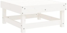 7 pcs conjunto lounge de jardim pinho maciço branco
