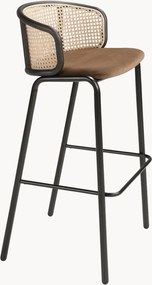 Cadeira de bar com encosto em veludo e vime David