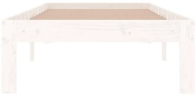 Estrutura cama pequena solteiro 75x190 cm madeira maciça branco