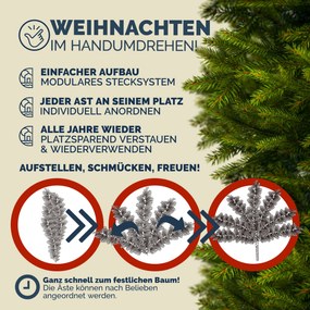 Árvore de Natal artificial 240 cm com suporte (LUZES NÃO INCLUÍDAS) Verde