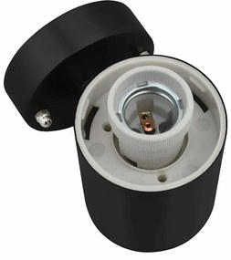 Luminária de Parede Externa vidaXL Preta em Aço Inoxidável IP44