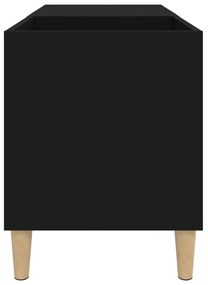 Armário para discos 84,5x38x48 cm derivados de madeira preto