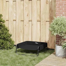 Cama Elevada para Cão Preta Tecido Oxford e Aço