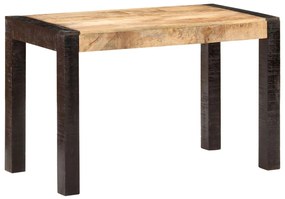 vidaXL Mesa de jantar 120x60x76 cm madeira mangueira maciça áspera