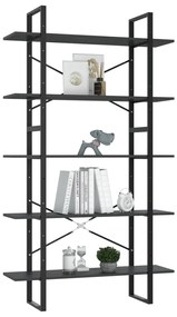 Estante com 5 prateleiras 100x30x175cm derivados madeira cinza