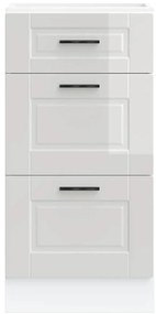 Armário base cozinha Porto derivados madeira branco brilhante