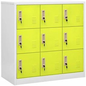 Cacifo 90x45x92,5 cm aço cinzento-claro e verde