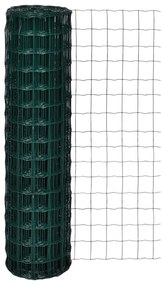 vidaXL Cerca 25 x 1,5 m aço verde