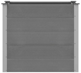 Canteiro elevado para jardim WPC 100x50x91 cm cinzento