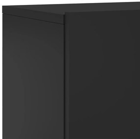 5 pcs móveis de parede p/ TV derivados de madeira preto