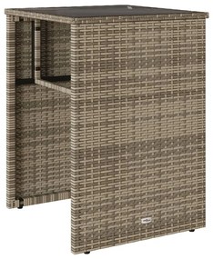 3 pcs conjunto bistrô com almofadões vime PE bege